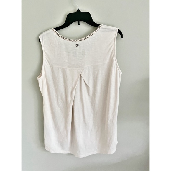 Kuhl Shay light cream color embroidered sleeveless tank XL - Picture 8 of 15
